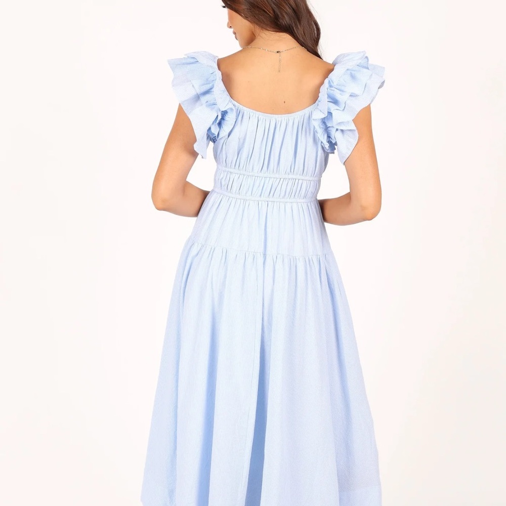 Petal & Pup Linda Midi Dress in Blue Stripe - Medium - Picture 7 of 8